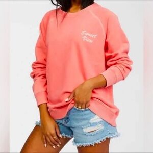 Billabong Coral Sweatshirt with White Print